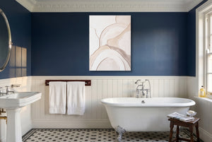 Neutral Sculpted Curves — neutral sculpted curves small bathroom interior 2 1port flush print