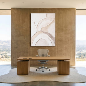 Neutral Sculpted Curves — neutral sculpted curves sq minimalist lux office 1port flush print