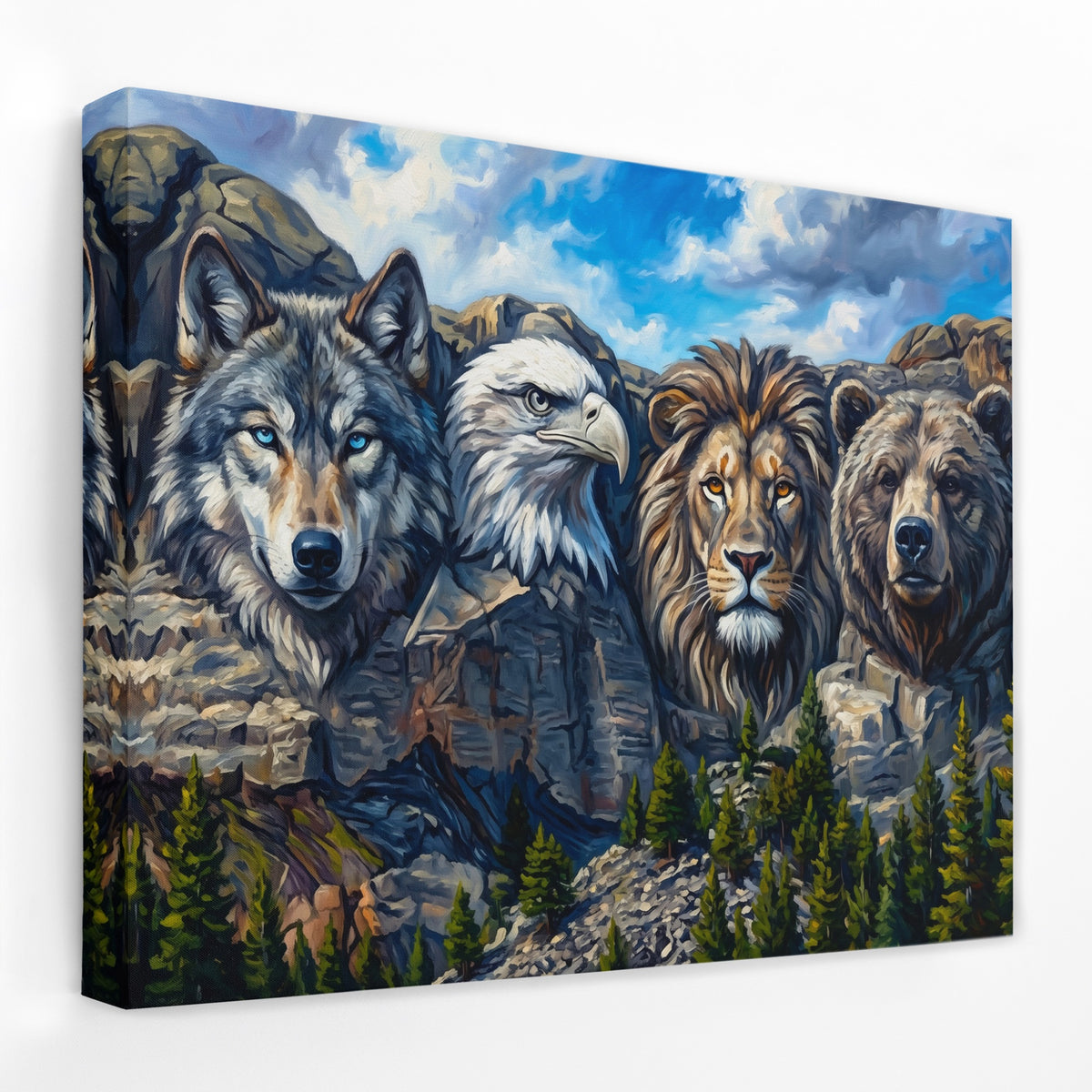 Noble Beasts Carved — Noble Beasts Carved Landscape   Side View   Mirror Wrap 186