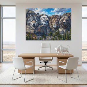 Noble Beasts Carved — Noble Beasts Carved White Bull Room Land 252