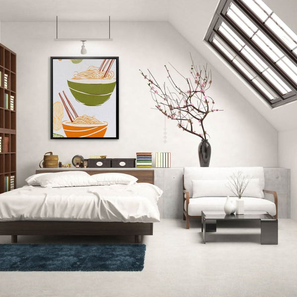 Noodle Dish in a room