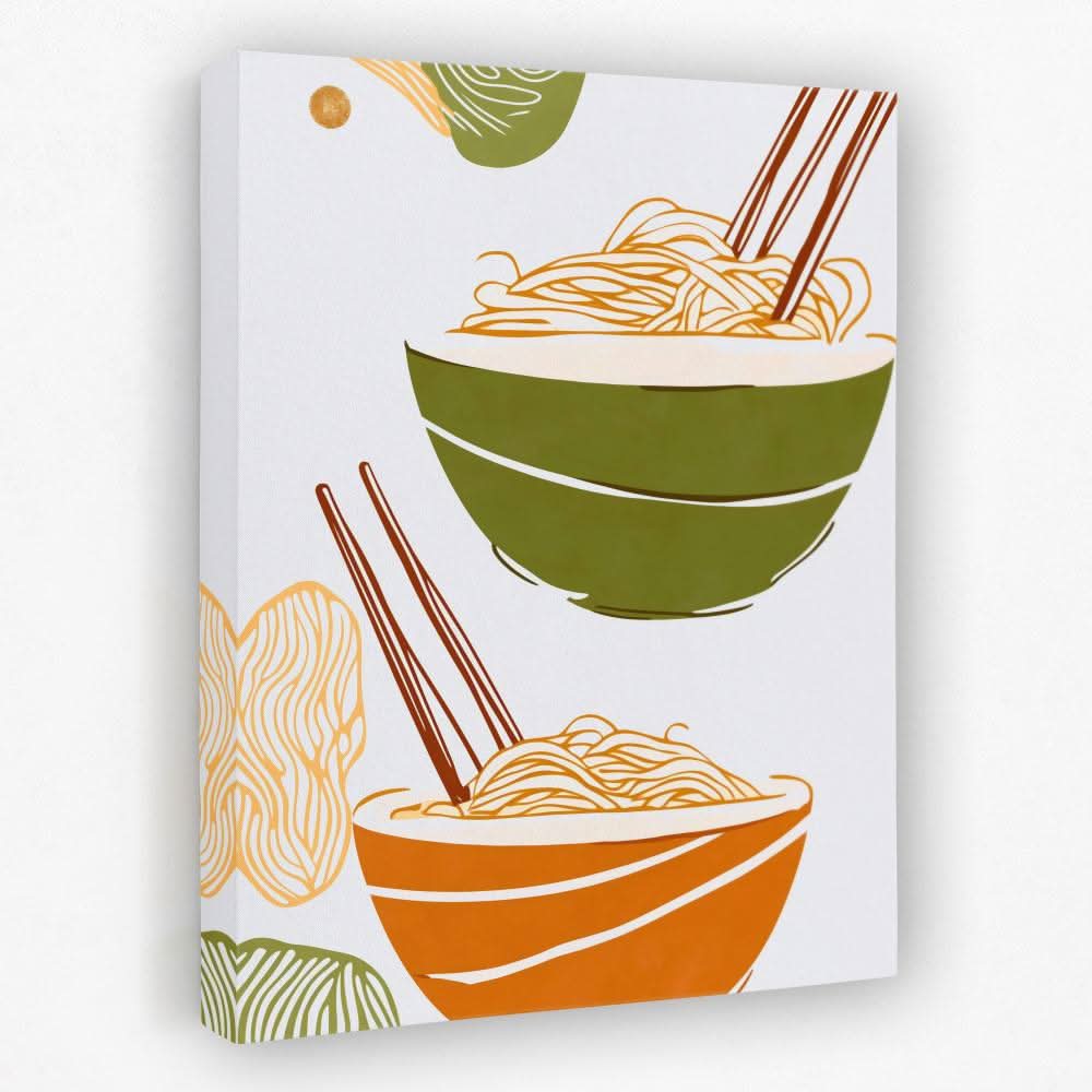 Noodle Dish - Food Canvas Wall Art