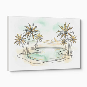 Oasis Pyramid Desert — oasis pyramid desert angled flush print