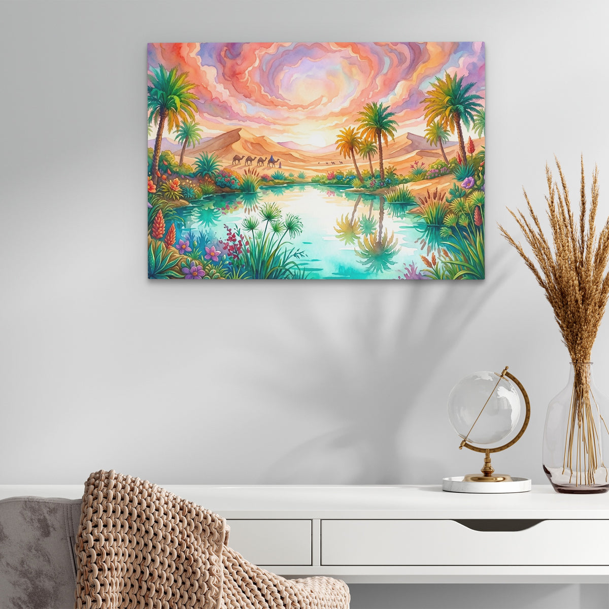 Oasis Sunset Mirage — Oasis Sunset Mirage White Office Glass land 297