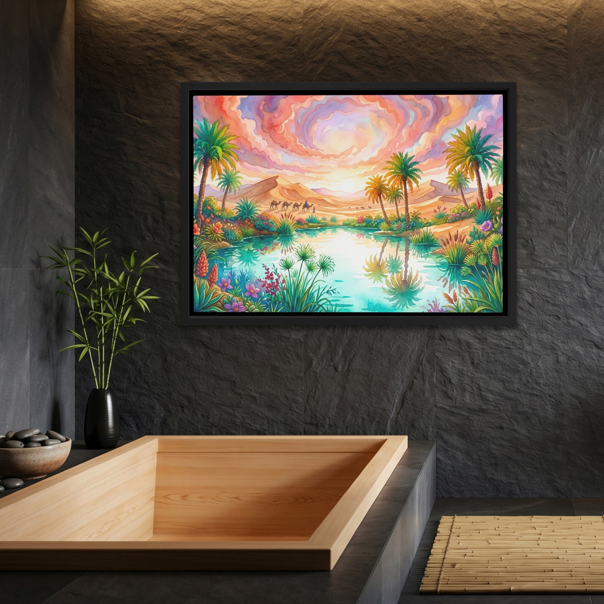 Oasis Sunset Mirage — Oasis Sunset Mirage Bamboo Bathroom Land 37