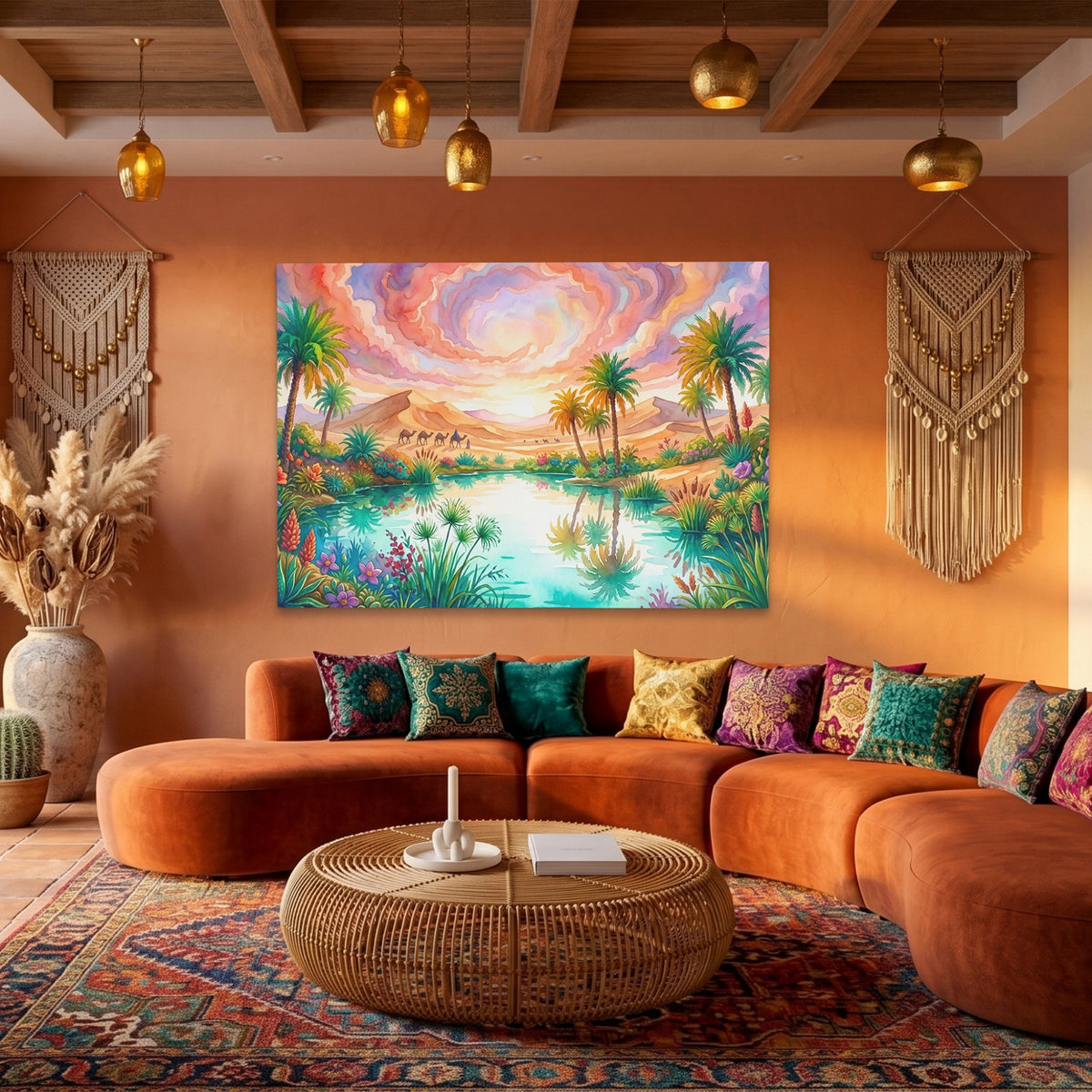 Oasis Sunset Mirage — Oasis Sunset Mirage Boho Living Land 77
