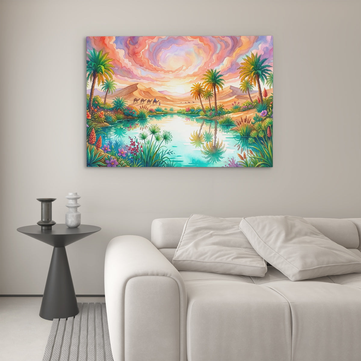 Oasis Sunset Mirage — Oasis Sunset Mirage Luxury White Couch 197