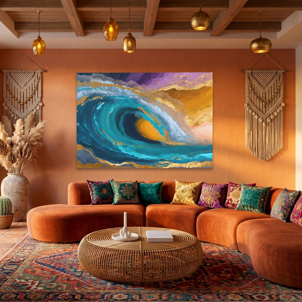 Ocean Wave Folding in a room