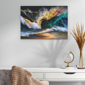 Oceanic Waves Turbulent — Oceanic Waves Turbulent White Office Glass land 299
