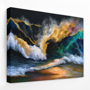 Oceanic Waves Turbulent — Oceanic Waves Turbulent Landscape   Side View   Mirror Wrap 179
