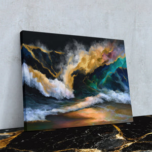Oceanic Waves Turbulent — Oceanic Waves Turbulent Against Wall4x5 Reflect 19
