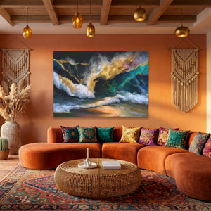 Oceanic Waves Turbulent — Oceanic Waves Turbulent Boho Living Land 79