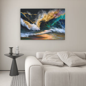 Oceanic Waves Turbulent — Oceanic Waves Turbulent Luxury White Couch 199