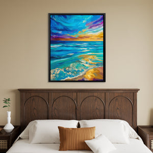 Ocean's Golden Tempest - Luxury Wall Art