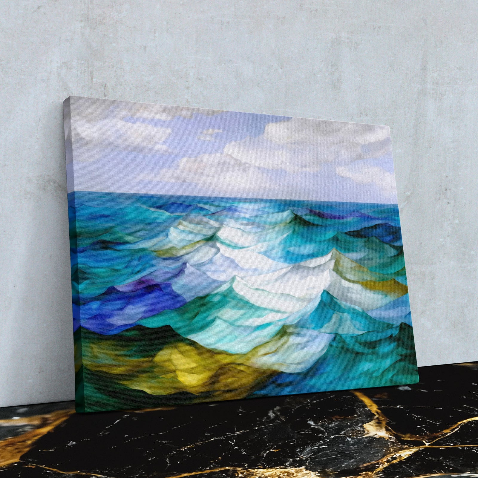 Ocean's Rolling Symphony - Luxury Wall Art