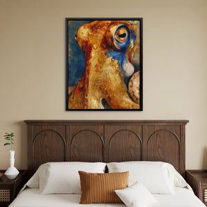 Octopus Amber Depths - Luxury Wall Art