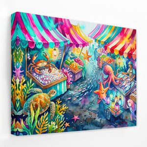 Octopus Bioluminescent Bazaar — Octopus Bioluminescent Bazaar Landscape   Side View   Mirror Wrap 188