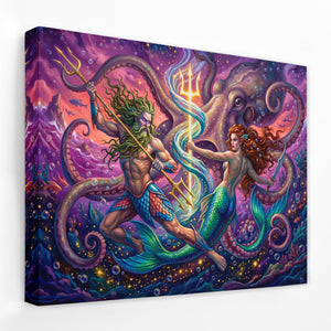 Octopus Cosmic Dance — Octopus Cosmic Dance Landscape   Side View   Mirror Wrap 180
