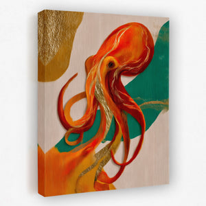 Octopus Flowing Line — Octopus Flowing Line Portrait   Side View   Mirror 351