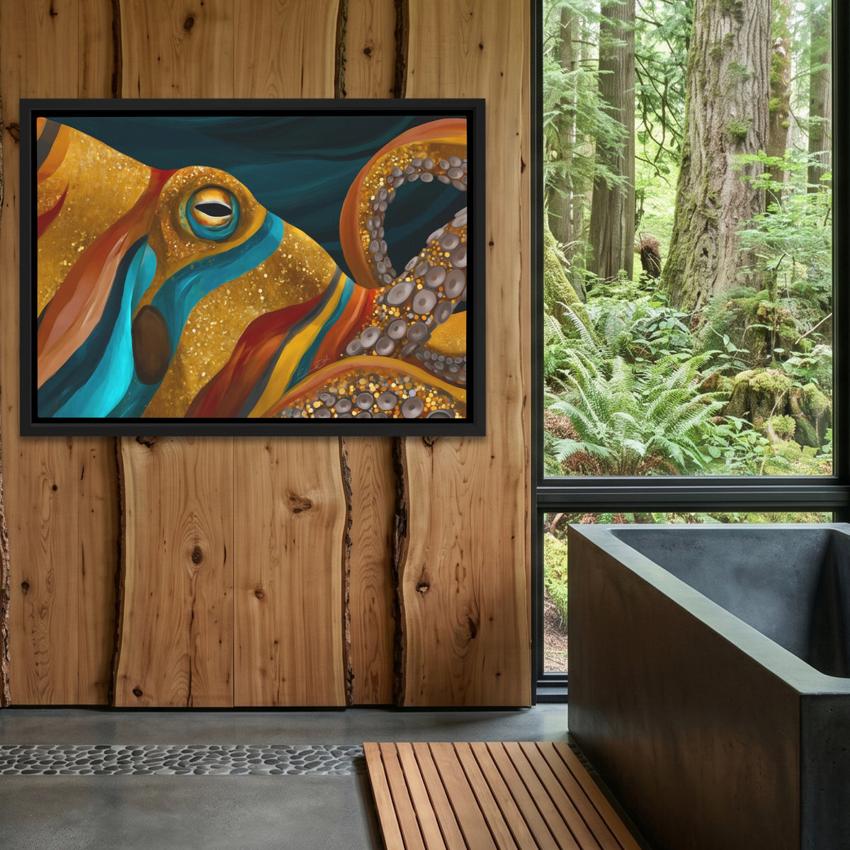 Octopus Luminous Depths — Octopus Luminous Depths Outdoor Bathroom Log Land 191