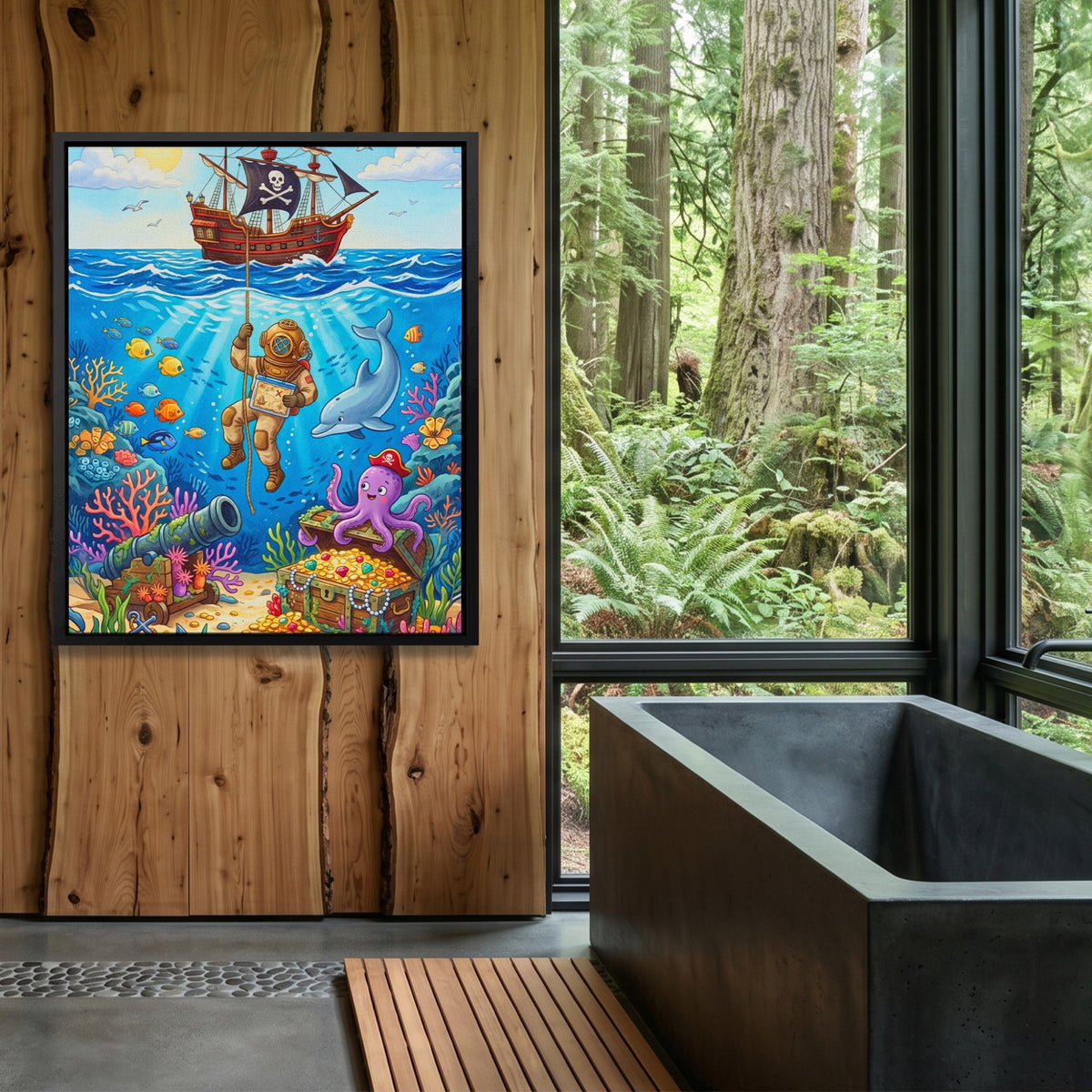 Octopus Underwater Kingdom — Octopus Underwater Kingdom Outdoor Bathroom Log Port 277