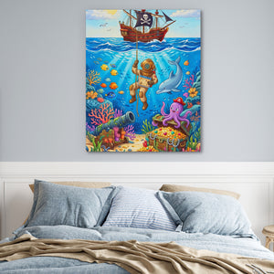 Octopus Underwater Kingdom — Octopus Underwater Kingdom Blue Bedroom 2