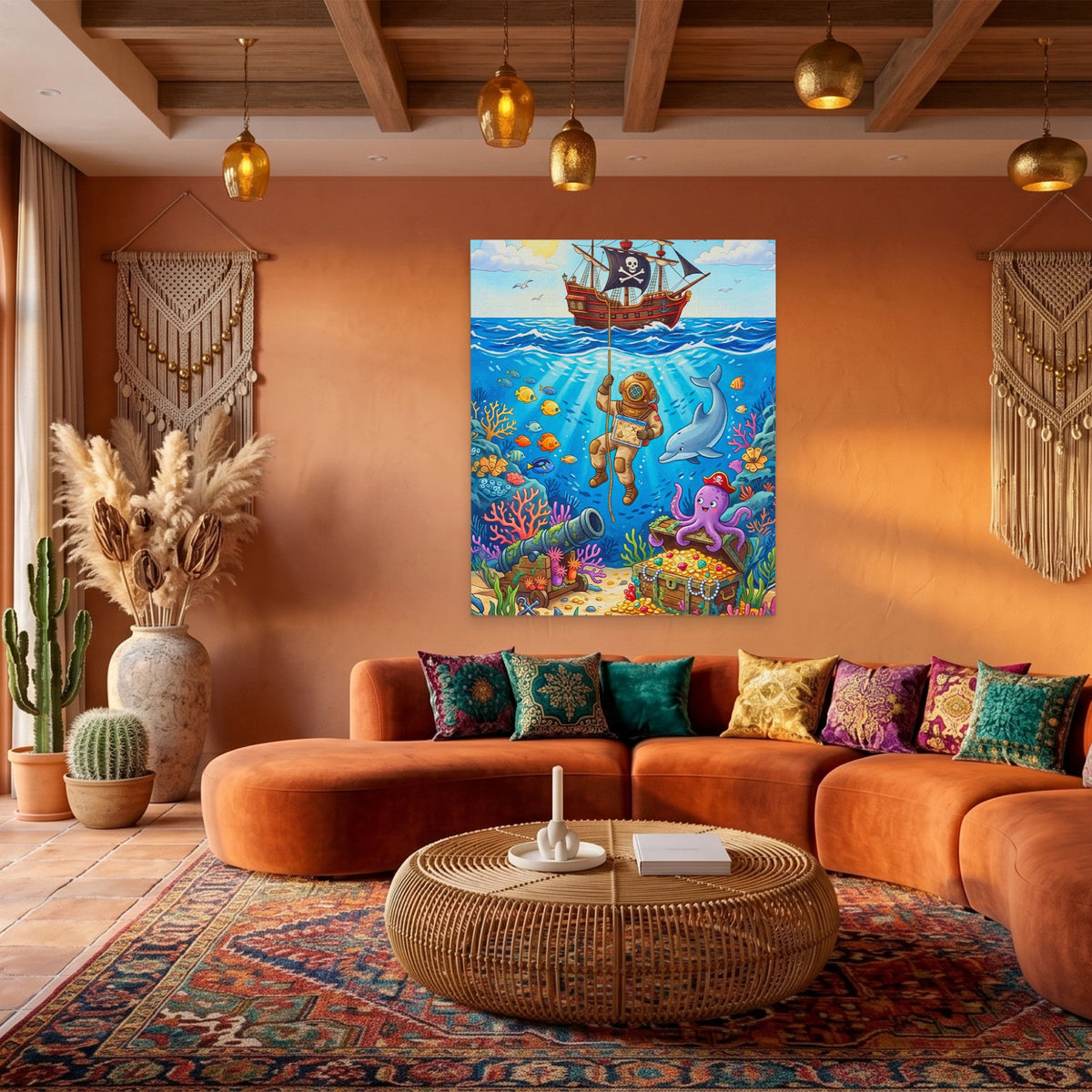 Octopus Underwater Kingdom — Octopus Underwater Kingdom Boho Living Port 27