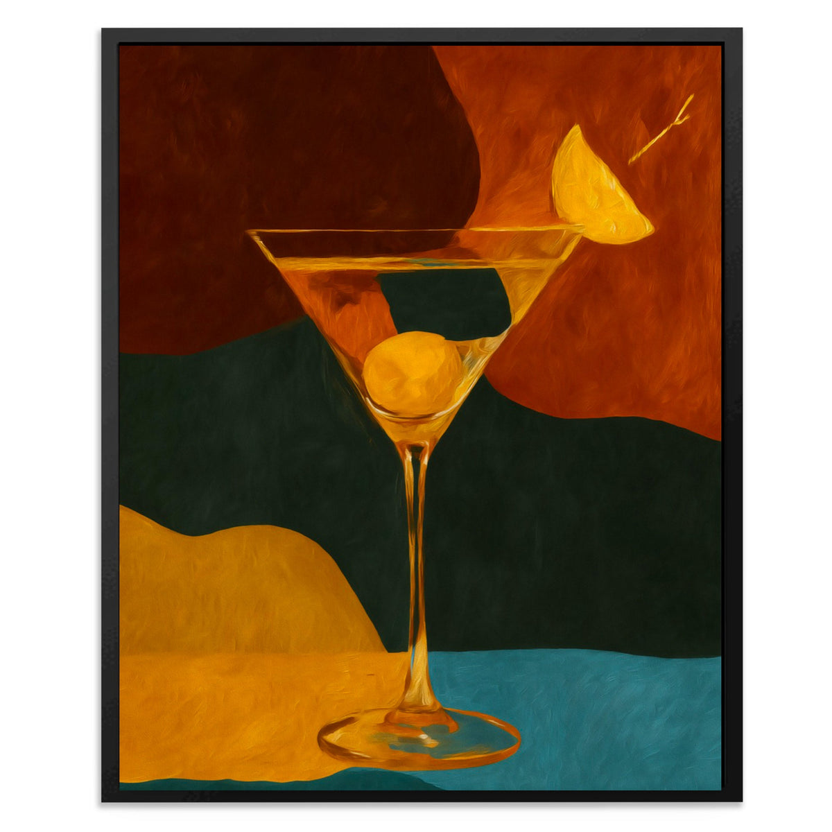 Olive Hour Elegance - Luxury Wall Art