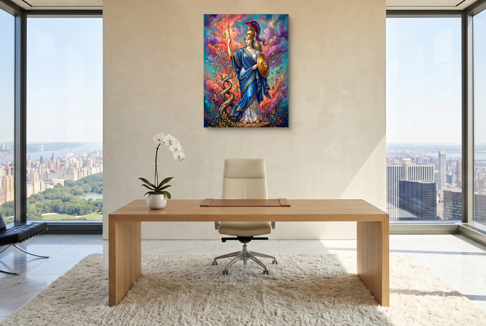 Olympian Athena — olympian athena white studio framed black