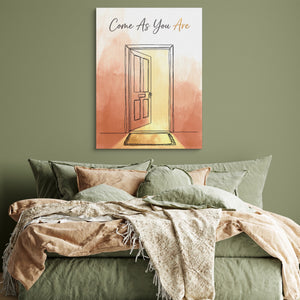 Open Door Welcome — open door welcome sq green bedroom 1port flush print