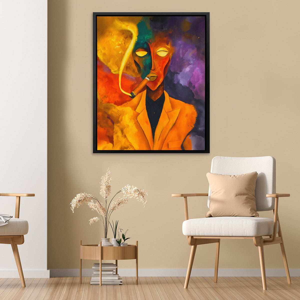Orange Suit Reverie - Luxury Wall Art
