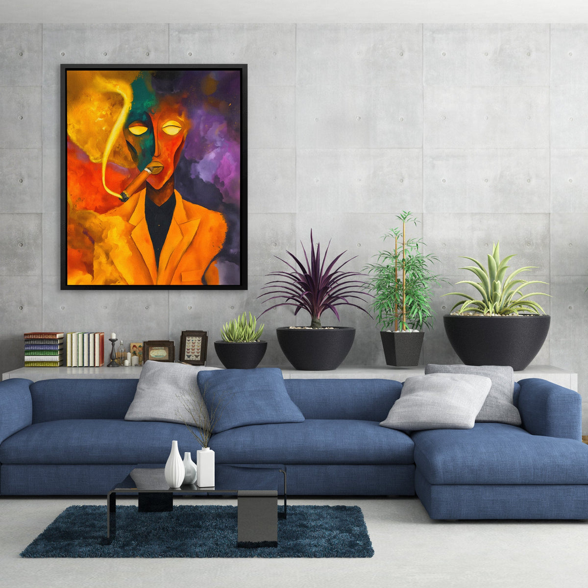 Orange Suit Reverie - Luxury Wall Art