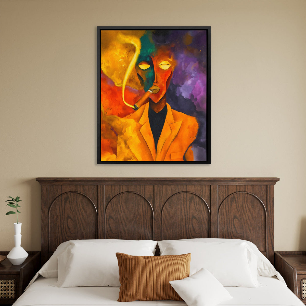 Orange Suit Reverie - Luxury Wall Art