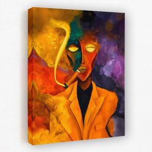Orange Suit Reverie - Luxury Wall Art