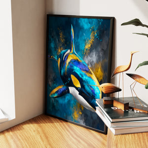 Orca Blue Silver — Orca Blue Silver New   Living Room Wall Apartment Zoom 229