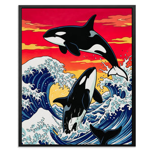 Orca Hokusai Wave — Orca Hokusai Wave Front Facing Portrait2 106