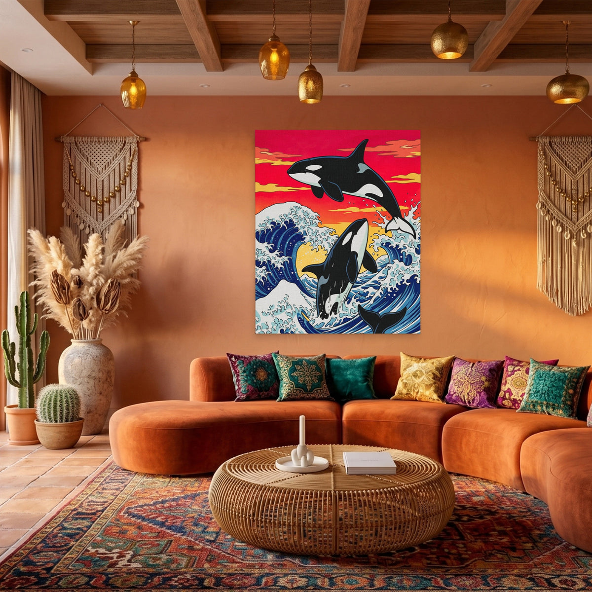Orca Hokusai Wave — Orca Hokusai Wave Boho Living Port 31
