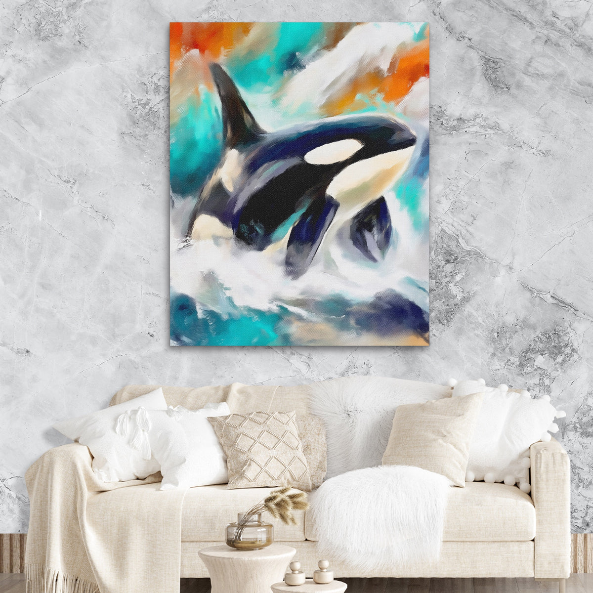 Orca Hunting Dance — Orca Hunting Dance Lux Couch Marble Walls 182
