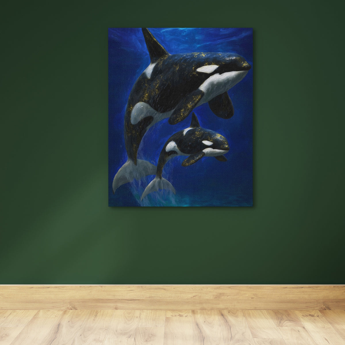 Orca Mother Calf — Orca Mother Calf Green Wall 133