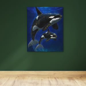 Orca Mother Calf — Orca Mother Calf Green Wall 133
