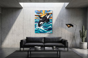 Orca Ocean Leap - Luxury Wall Art