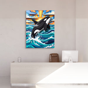 Orca Ocean Leap — orca ocean leap sq reception desk 1port flush print