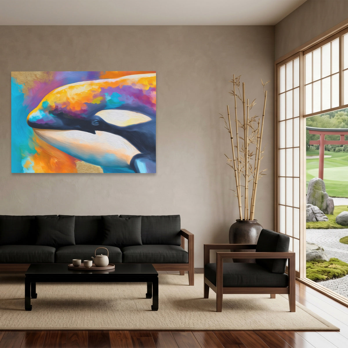 Orca Prismatic Portrait — Orca Prismatic Portrait Japanese Garden Land 117