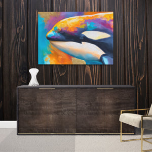 Orca Prismatic Portrait — Orca Prismatic Portrait Luxurious Room Wood Walls 174