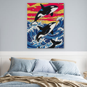 Orca Sunset Dance — Orca Sunset Dance Blue Bedroom 9