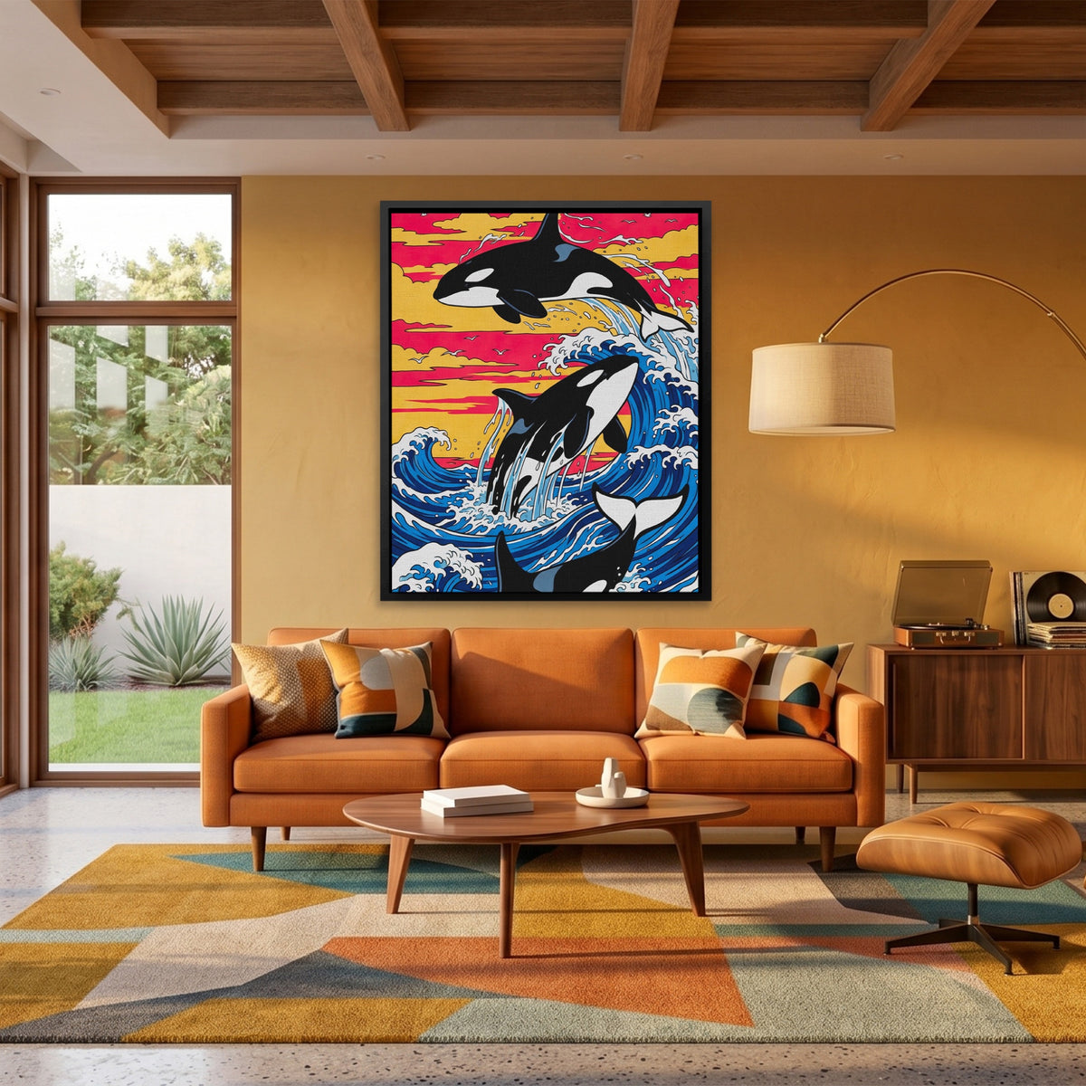 Orca Sunset Waves — Orca Sunset Waves Orange Room Port 260