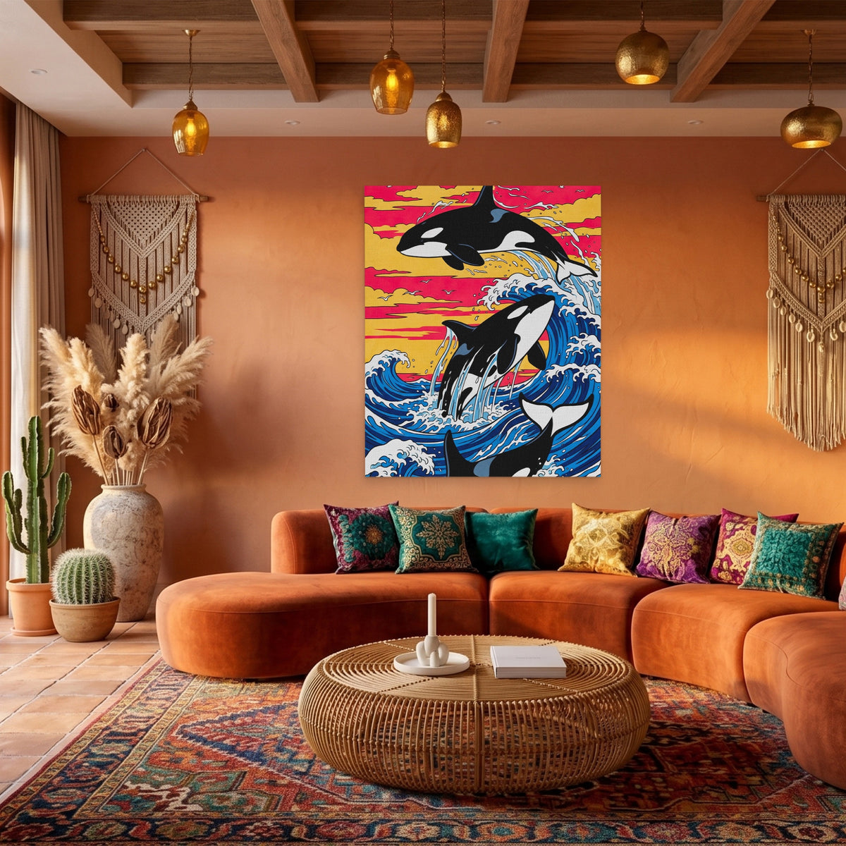 Orca Sunset Waves — Orca Sunset Waves Boho Living Port 35