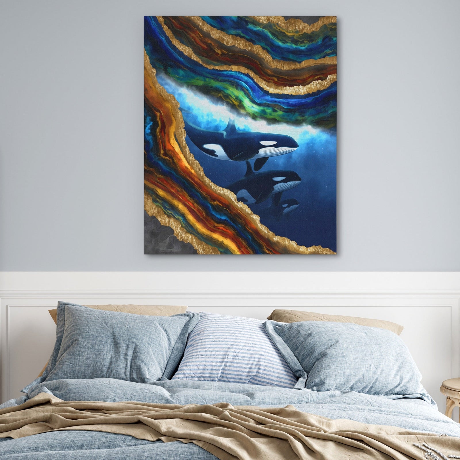 Orcas Golden Wave canvas wall art