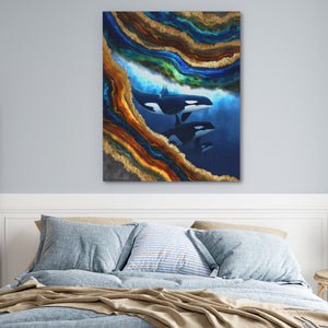 Orcas Golden Wave — Orcas Golden Wave Blue Bedroom 11