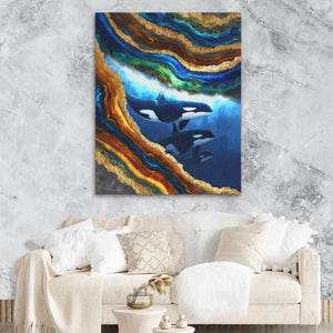 Orcas Golden Wave — Orcas Golden Wave Lux Couch Marble Walls 186